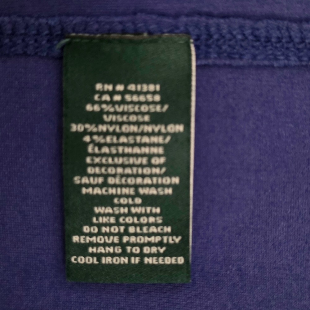Lauren Ralph Lauren Royal Blue Full Zip Track Jacket Mock Neck Women's XL - Picture 10 of 12